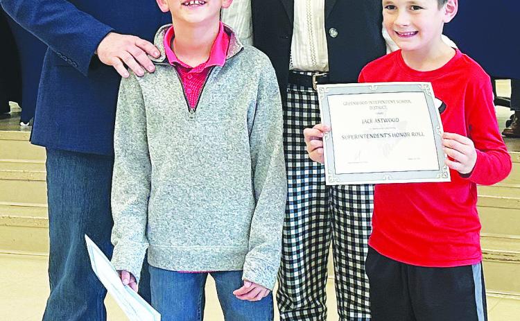 First and second grade students recognized